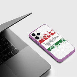 Чехол iPhone 11 Pro матовый Таджикистан, цвет: 3D-фиолетовый — фото 2