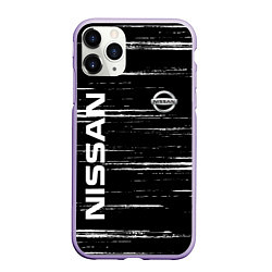 Чехол iPhone 11 Pro матовый NISSAN, цвет: 3D-светло-сиреневый