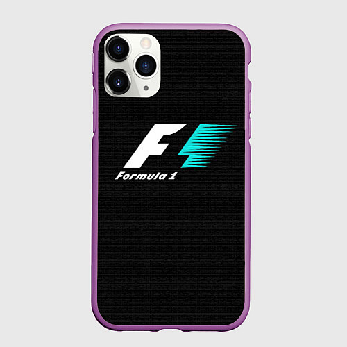 Чехол iPhone 11 Pro матовый Formula 1 / 3D-Фиолетовый – фото 1