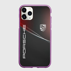 Чехол iPhone 11 Pro матовый PORSCHE, цвет: 3D-фиолетовый