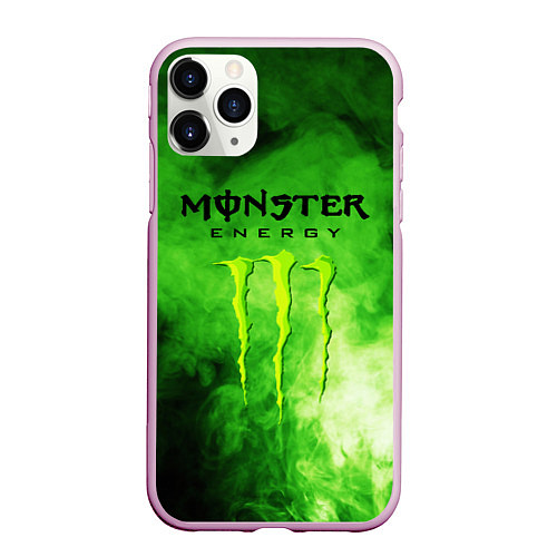 Чехол iPhone 11 Pro матовый MONSTER ENERGY / 3D-Розовый – фото 1