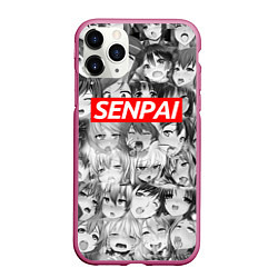 Чехол iPhone 11 Pro матовый SENPAI СЕНПАЙ, цвет: 3D-малиновый