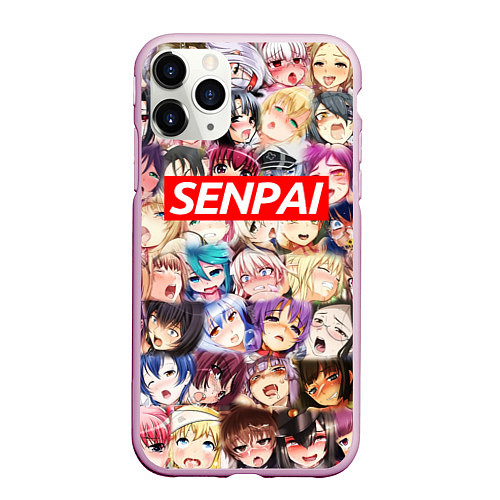 Чехол iPhone 11 Pro матовый SENPAI СЕНПАЙ / 3D-Розовый – фото 1