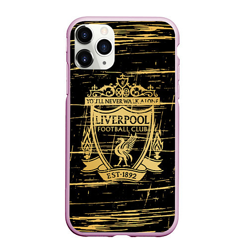 Чехол iPhone 11 Pro матовый LIVERPOOL / 3D-Розовый – фото 1