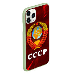 Чехол iPhone 11 Pro матовый СССР USSR, цвет: 3D-салатовый — фото 2