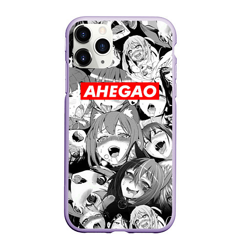 Чехол iPhone 11 Pro матовый AHEGAO АХЕГАО / 3D-Светло-сиреневый – фото 1