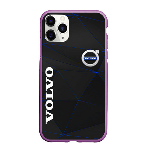 Чехол iPhone 11 Pro матовый VOLVO / 3D-Фиолетовый – фото 1