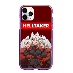 Чехол iPhone 11 Pro матовый HELLTAKER, цвет: 3D-фиолетовый