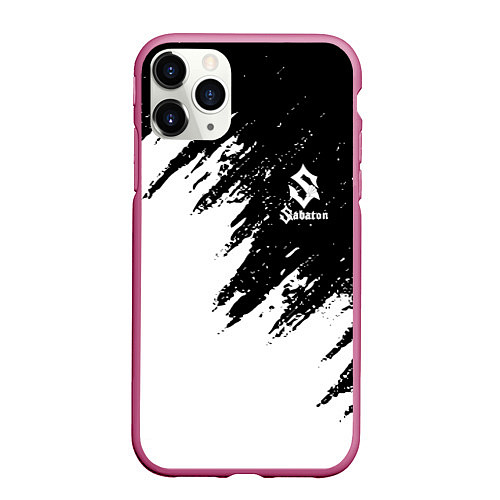 Чехол iPhone 11 Pro матовый Sabaton / 3D-Малиновый – фото 1