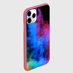 Чехол iPhone 11 Pro матовый КРАСКИ, цвет: 3D-малиновый — фото 2