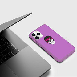Чехол iPhone 11 Pro матовый Череп Эмобоя, цвет: 3D-фиолетовый — фото 2