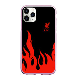 Чехол iPhone 11 Pro матовый Liverpool F C, цвет: 3D-розовый