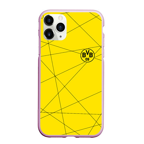 Чехол iPhone 11 Pro матовый BORUSSIA / 3D-Розовый – фото 1