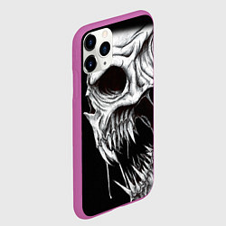 Чехол iPhone 11 Pro матовый Череп Z, цвет: 3D-фиолетовый — фото 2