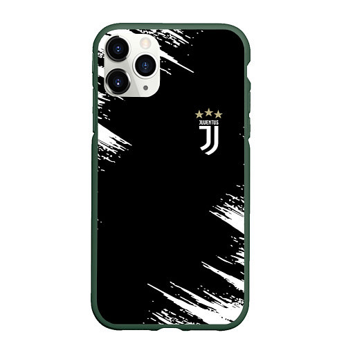 Чехол iPhone 11 Pro матовый JUVENTUS / 3D-Темно-зеленый – фото 1