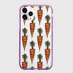 Чехол iPhone 11 Pro матовый Vegan, цвет: 3D-фиолетовый