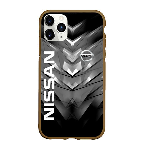 Чехол iPhone 11 Pro матовый NISSAN / 3D-Коричневый – фото 1