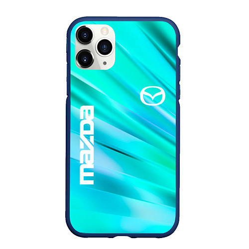 Чехол iPhone 11 Pro матовый MAZDA / 3D-Тёмно-синий – фото 1