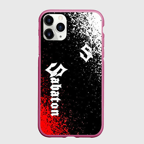 Чехол iPhone 11 Pro матовый Sabaton / 3D-Малиновый – фото 1