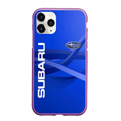 Чехол iPhone 11 Pro матовый SUBARU, цвет: 3D-фиолетовый