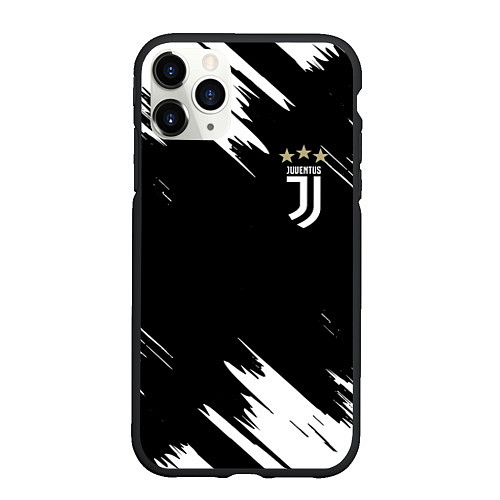 Чехол iPhone 11 Pro матовый JUVENTUS / 3D-Черный – фото 1