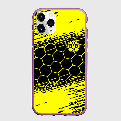 Чехол iPhone 11 Pro матовый BORUSSIA / 3D-Фиолетовый – фото 1