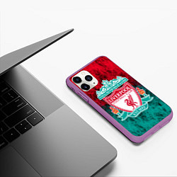Чехол iPhone 11 Pro матовый LIVERPOOL, цвет: 3D-фиолетовый — фото 2