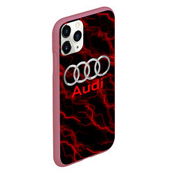 Чехол iPhone 11 Pro матовый AUDI, цвет: 3D-малиновый — фото 2