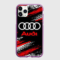 Чехол iPhone 11 Pro матовый AUDI, цвет: 3D-фиолетовый