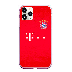 Чехол iPhone 11 Pro матовый BAYERN MUNCHEN, цвет: 3D-розовый