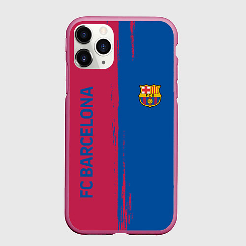 Чехол iPhone 11 Pro матовый BARSELONA / 3D-Малиновый – фото 1