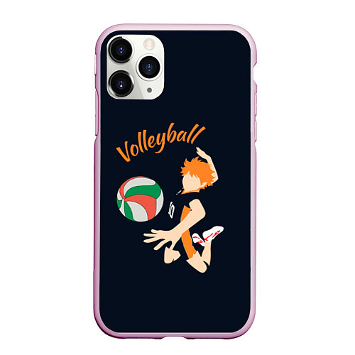 Чехол iPhone 11 Pro матовый Волейбол / 3D-Розовый – фото 1