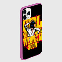 Чехол iPhone 11 Pro матовый Криминальное чтиво, цвет: 3D-фиолетовый — фото 2