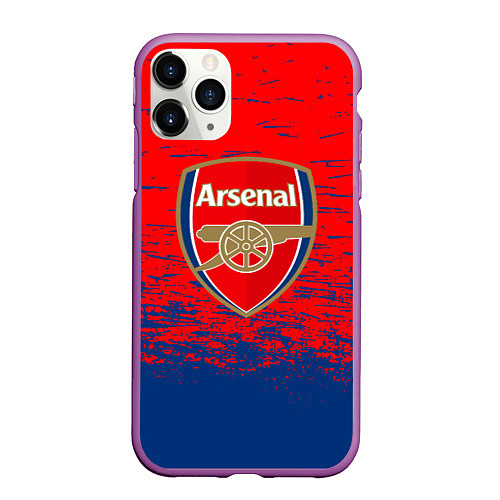 Чехол iPhone 11 Pro матовый ARSENAL / 3D-Фиолетовый – фото 1