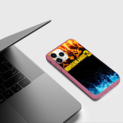 Чехол iPhone 11 Pro матовый Borderlands 3, цвет: 3D-малиновый — фото 2