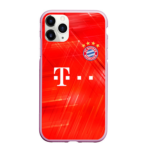 Чехол iPhone 11 Pro матовый BAYERN MUNCHEN / 3D-Розовый – фото 1