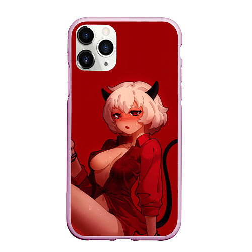 Чехол iPhone 11 Pro матовый HELLTAKER / 3D-Розовый – фото 1