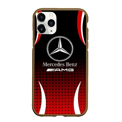 Чехол iPhone 11 Pro матовый Mercedes-Benz, цвет: 3D-коричневый