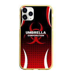 Чехол iPhone 11 Pro матовый Umbrella, цвет: 3D-желтый