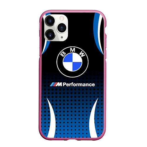 Чехол iPhone 11 Pro матовый BMW / 3D-Малиновый – фото 1