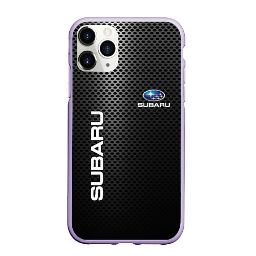 Чехол iPhone 11 Pro матовый SUBARU / 3D-Светло-сиреневый – фото 1