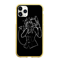 Чехол iPhone 11 Pro матовый ЛЮБЛЮ КНИГИ, цвет: 3D-желтый