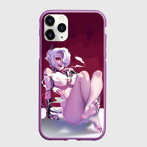 Чехол iPhone 11 Pro матовый ХЕЛЛТЕЙКЕР / 3D-Фиолетовый – фото 1