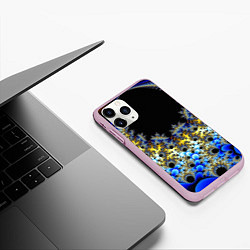 Чехол iPhone 11 Pro матовый Фрактальная материя l Fractal, цвет: 3D-розовый — фото 2
