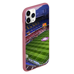 Чехол iPhone 11 Pro матовый FC BARCELONA, цвет: 3D-малиновый — фото 2