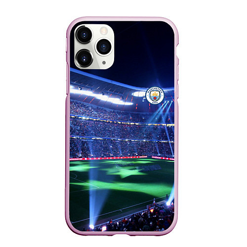 Чехол iPhone 11 Pro матовый FC MANCHESTER CITY / 3D-Розовый – фото 1