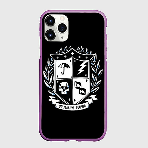 Чехол iPhone 11 Pro матовый Академия Амбрелла / 3D-Фиолетовый – фото 1