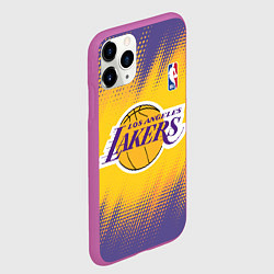 Чехол iPhone 11 Pro матовый Los Angeles Lakers, цвет: 3D-фиолетовый — фото 2