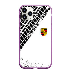 Чехол iPhone 11 Pro матовый PORSCHE, цвет: 3D-фиолетовый