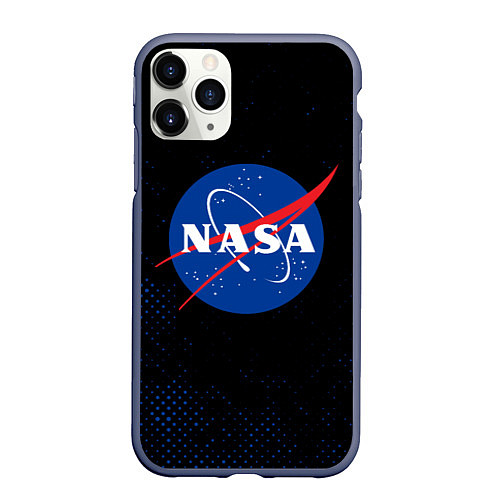 Чехол iPhone 11 Pro матовый NASA НАСА / 3D-Серый – фото 1